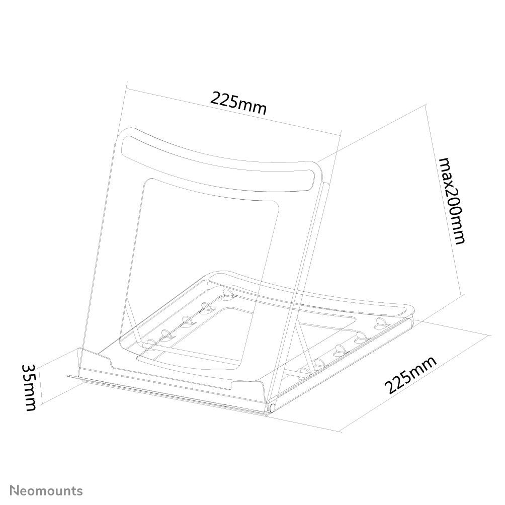 Neomounts opvouwbare laptop stand - NSLS075BLACK
