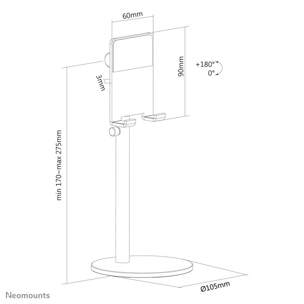 Neomounts opvouwbare telefoon stand - DS10-160SL1