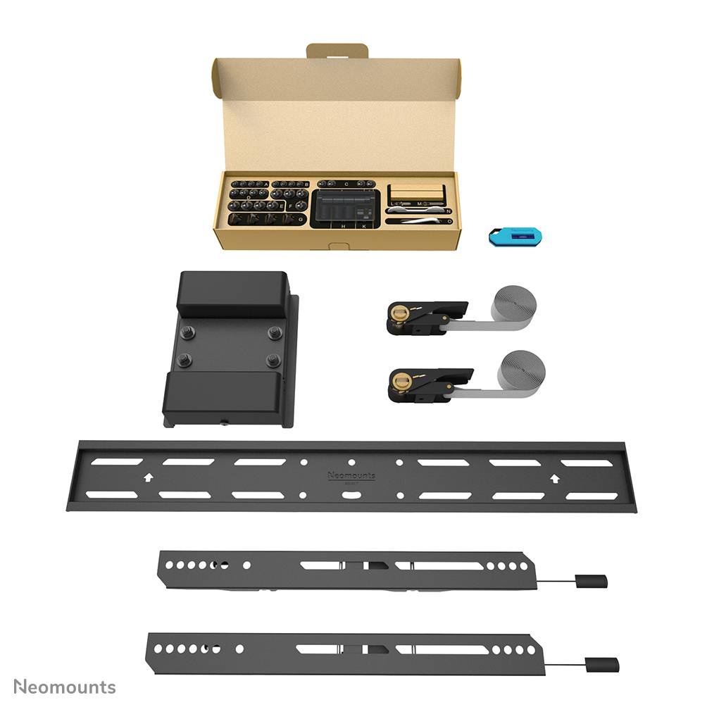 Neomounts WL30S-910BL16 TV-pilaarsteun 40-75" - vlak - vergrendelbaar - diam. 25-100 cm - portrait