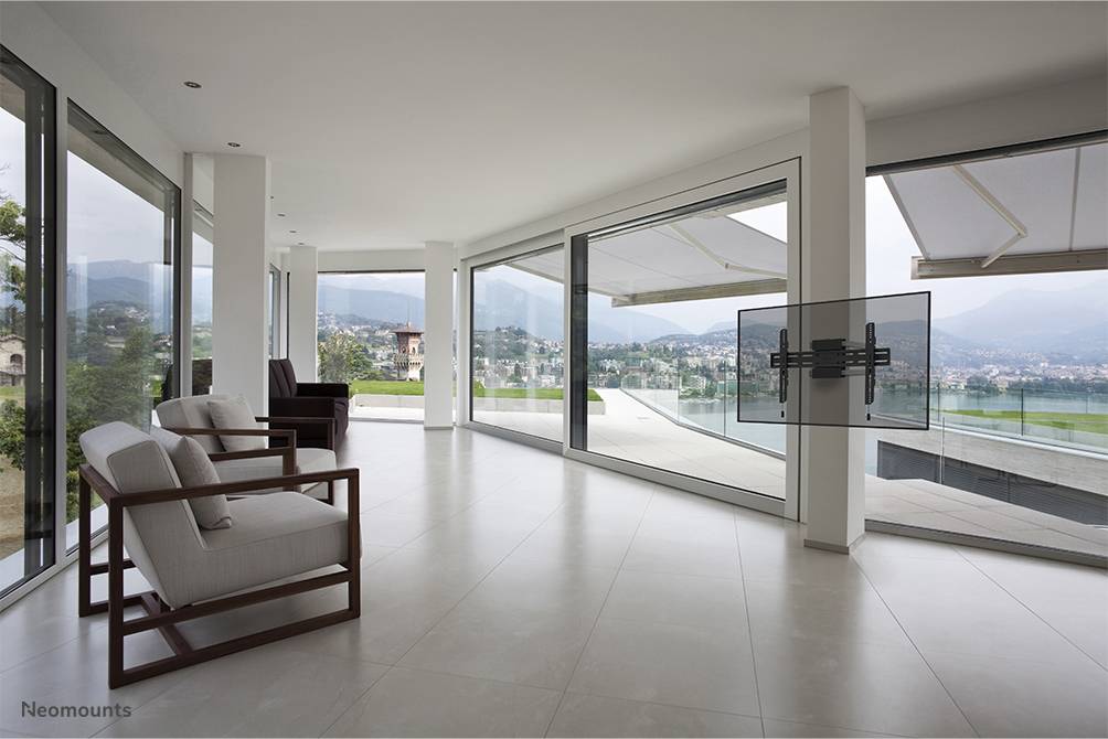 Neomounts WL30S-910BL16 TV-pilaarsteun 40-75" - vlak - vergrendelbaar - diam. 25-100 cm - portrait