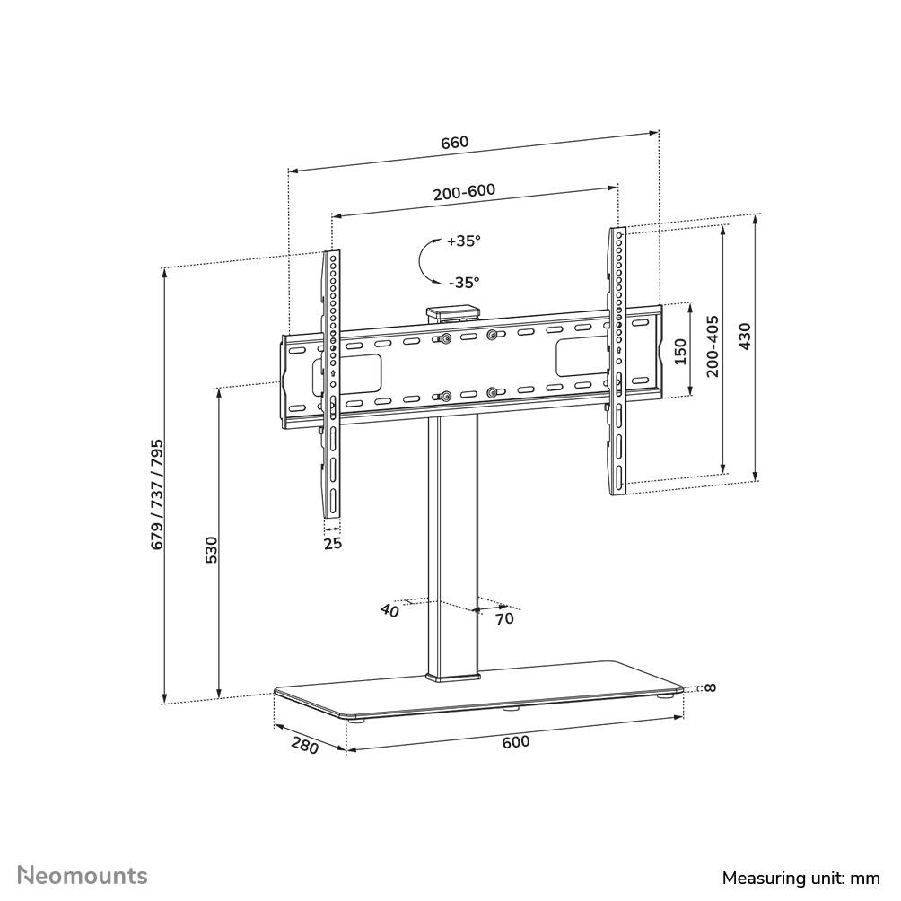 Neomounts TV-bureaustandaard - DS45-430BL14