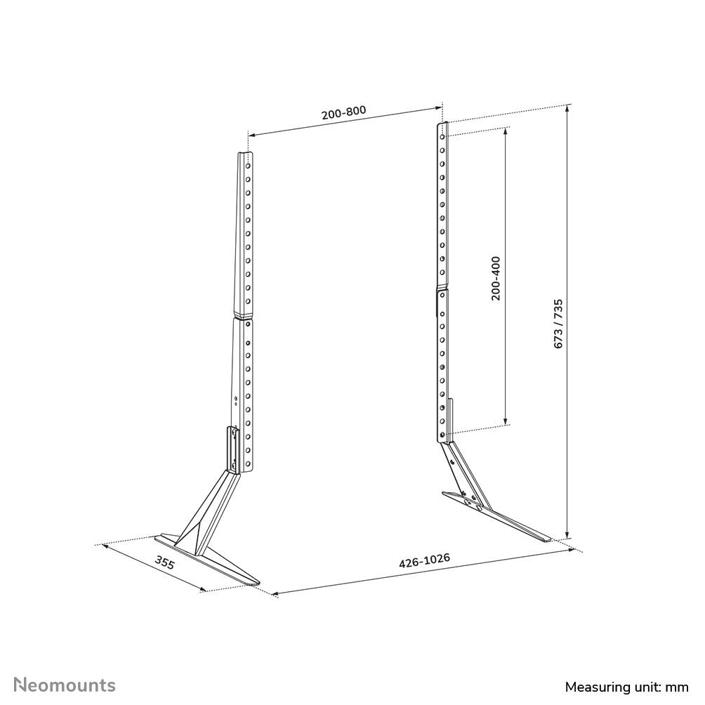 Neomounts TV-bureaustandaard - DS45-430BL19