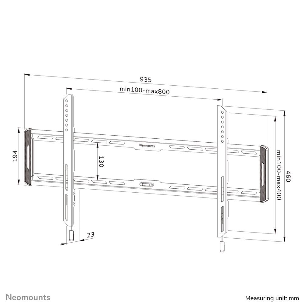 Neomounts WL30-550BL18 TV-beugel wand 43-86" - ultra-vlak - Easy Install