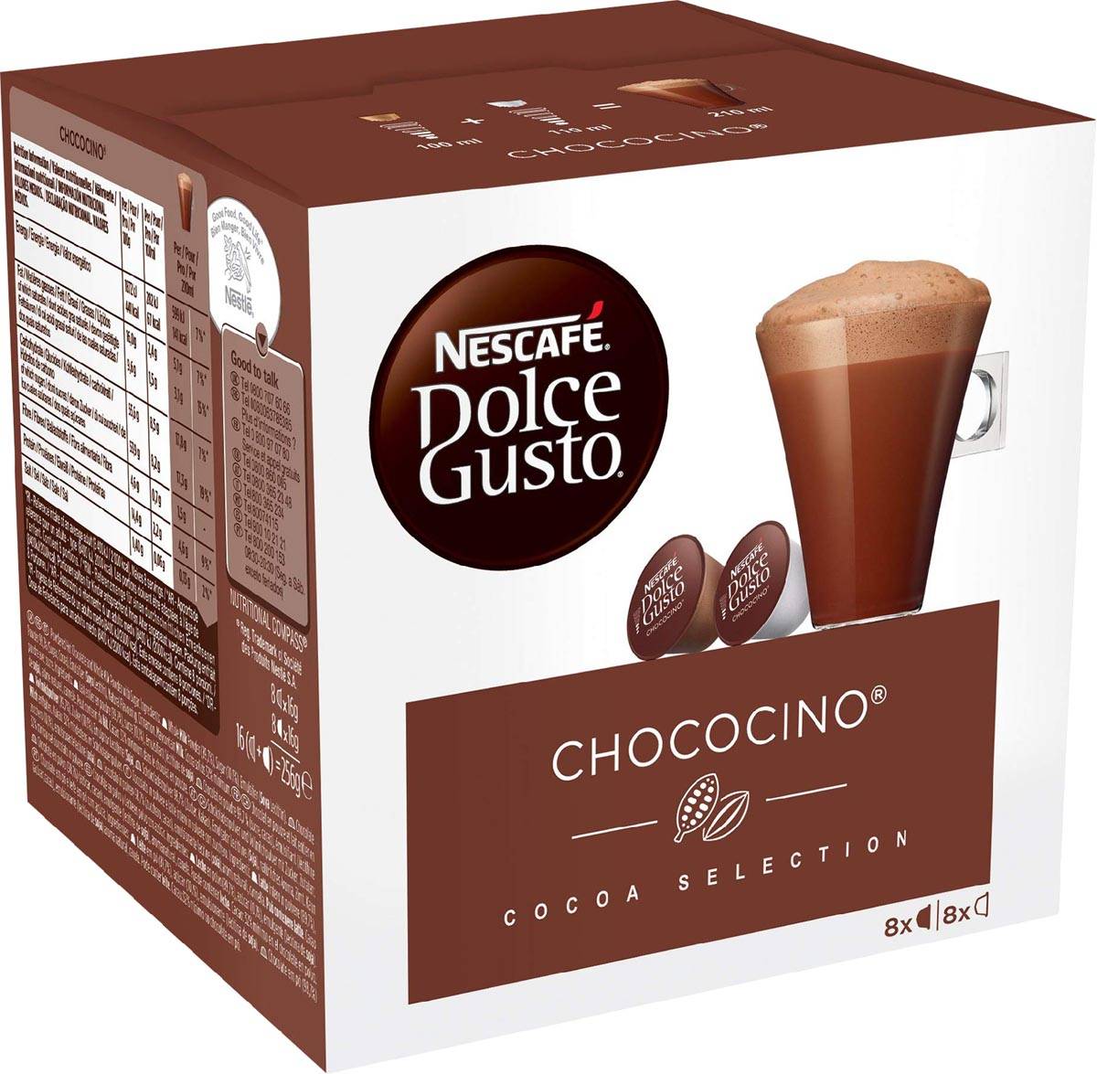Nescafé Dolce Gusto koffiecapsules, Chococino, pak van 16 stuks