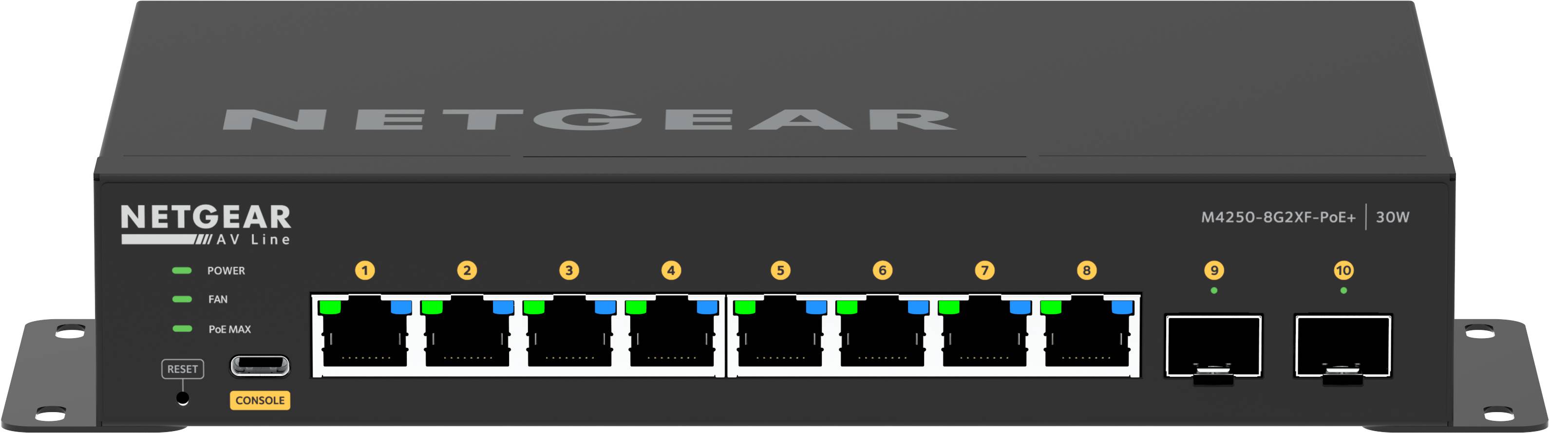 NETGEAR GSM4210PX Managed L2/L3 Gigabit Ethernet (10/100/1000) Power over Ethernet (PoE) Zwart
