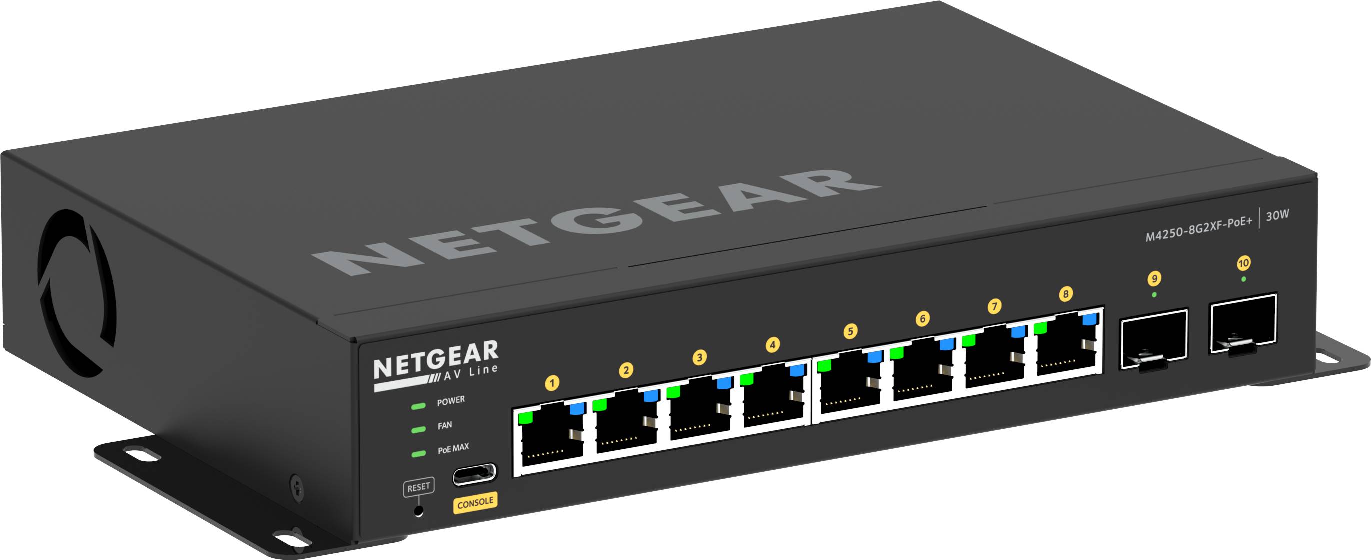 NETGEAR GSM4210PX Managed L2/L3 Gigabit Ethernet (10/100/1000) Power over Ethernet (PoE) Zwart