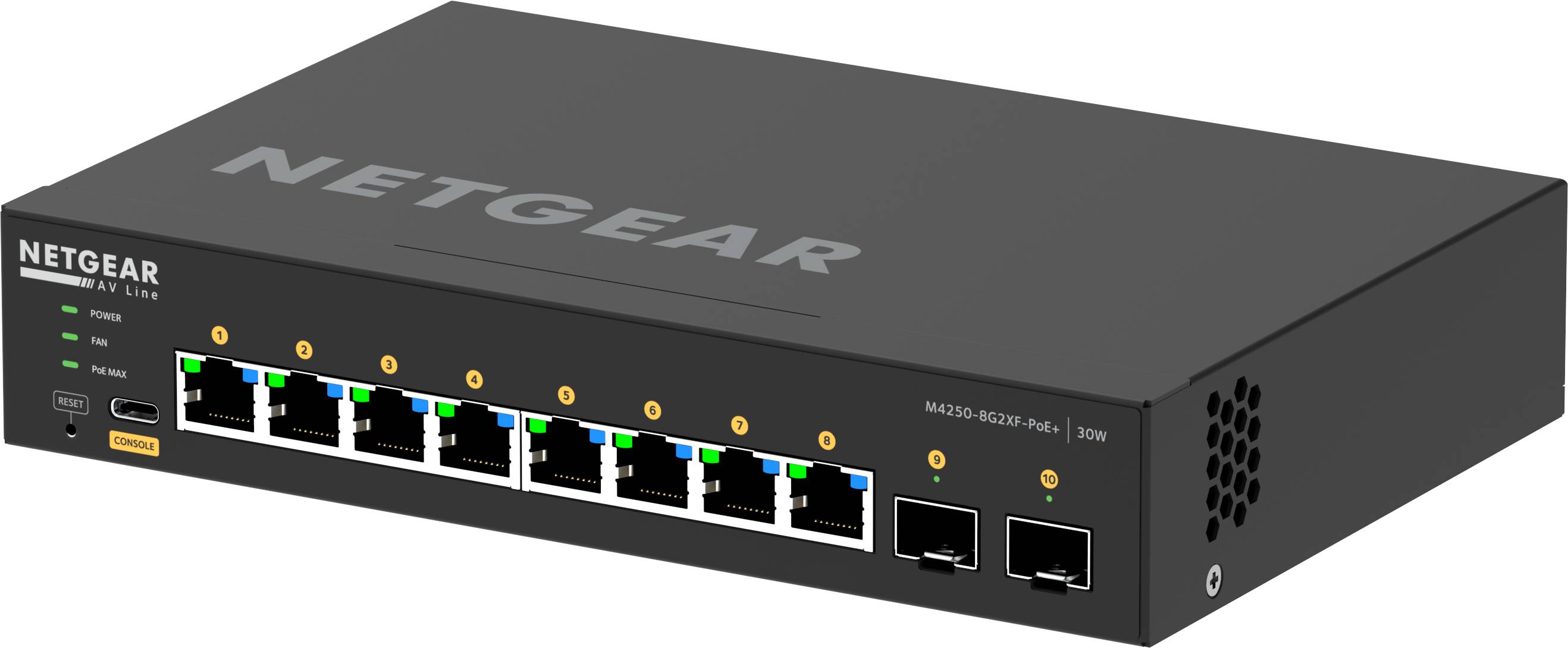 NETGEAR GSM4210PX Managed L2/L3 Gigabit Ethernet (10/100/1000) Power over Ethernet (PoE) Zwart