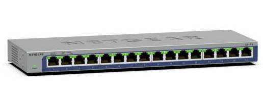 NETGEAR GS116 Unmanaged L2 Gigabit Ethernet (10/100/1000) Zwart