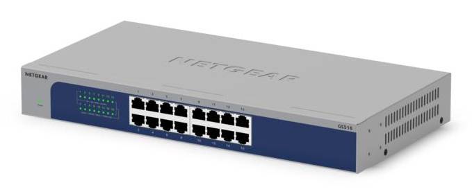 NETGEAR GS516-300EUS netwerk-switch Unmanaged Gigabit Ethernet (10/100/1000) Grijs