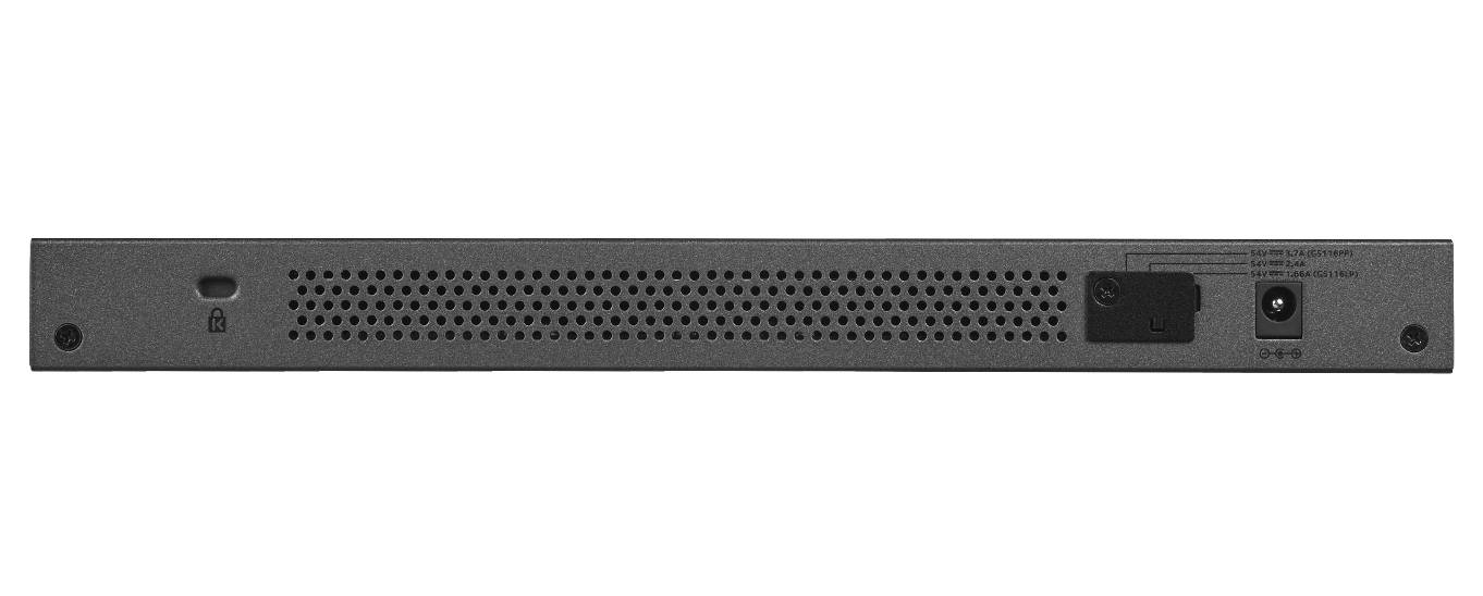 NETGEAR GS116PP Unmanaged Gigabit Ethernet (10/100/1000) Power over Ethernet (PoE) Zwart