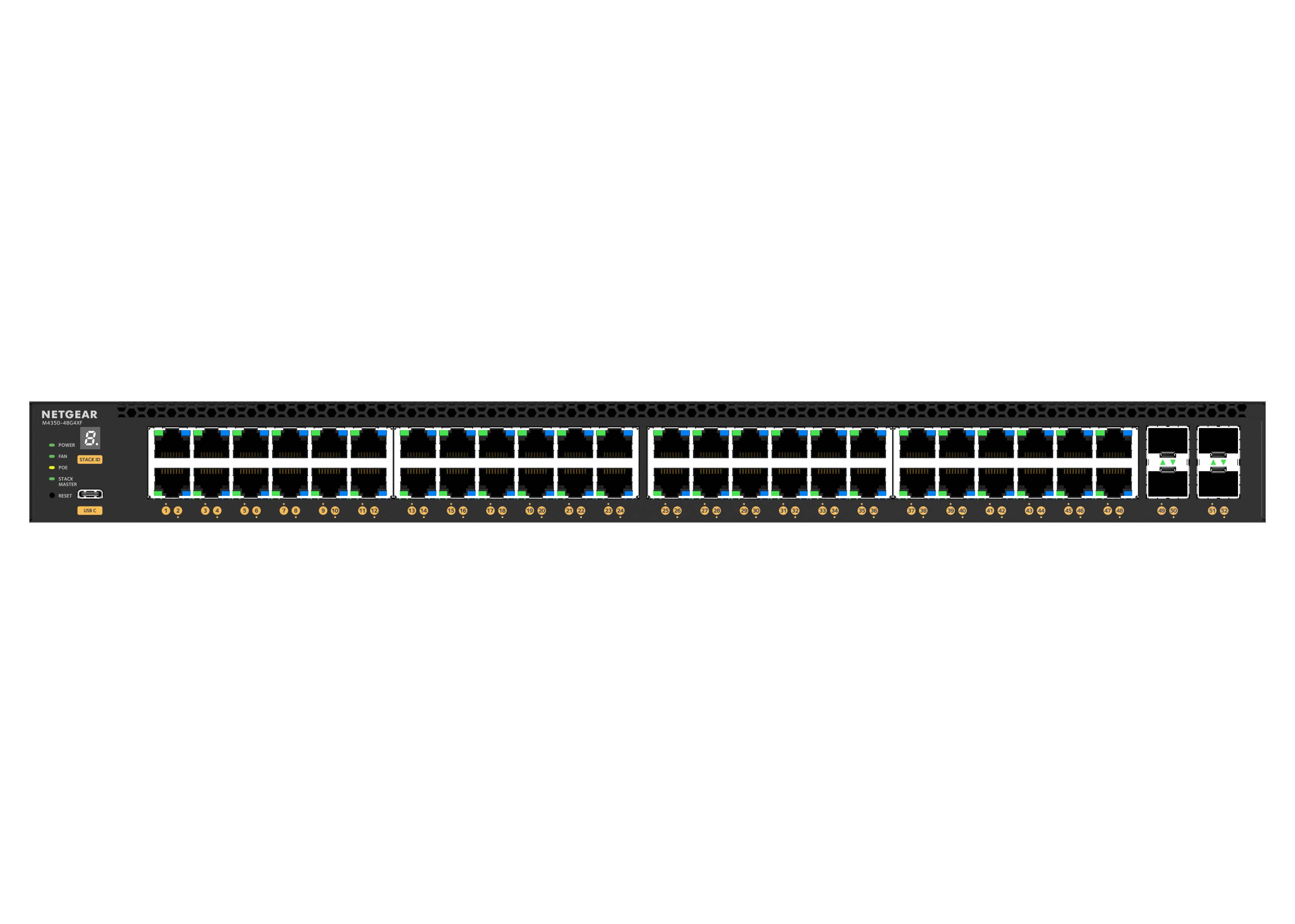 NETGEAR GSM4352 Managed L3 Gigabit Ethernet (10/100/1000) Power over Ethernet (PoE) 1U Zwart