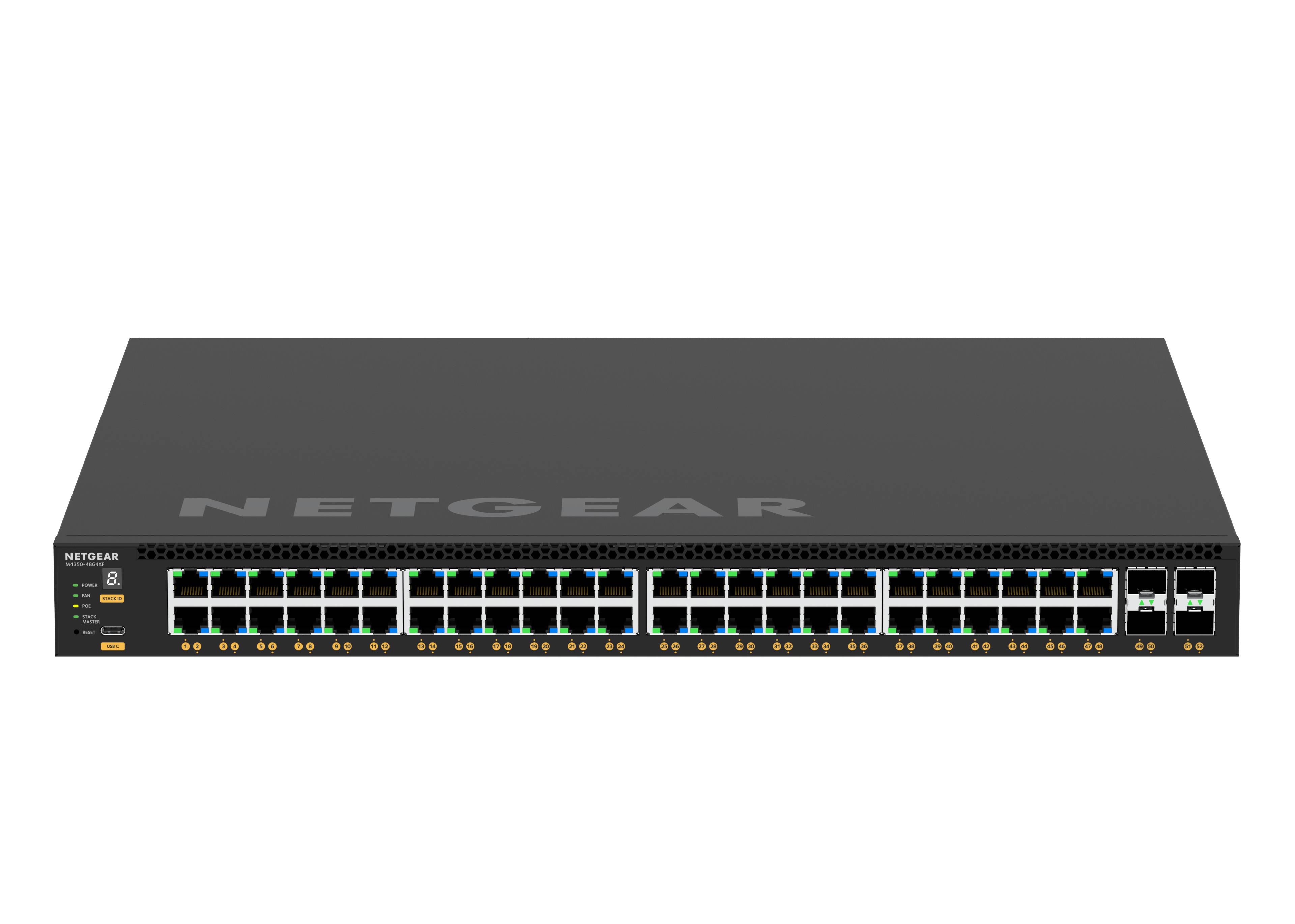 NETGEAR GSM4352 Managed L3 Gigabit Ethernet (10/100/1000) Power over Ethernet (PoE) 1U Zwart