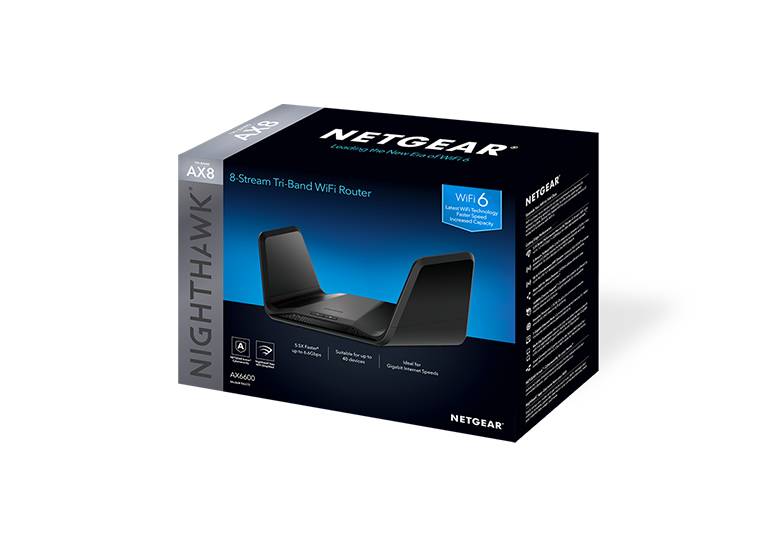 NETGEAR Nighthawk Tri-Band AX8 8-Stream AX6600 WiFi 6 Router (RAX70)