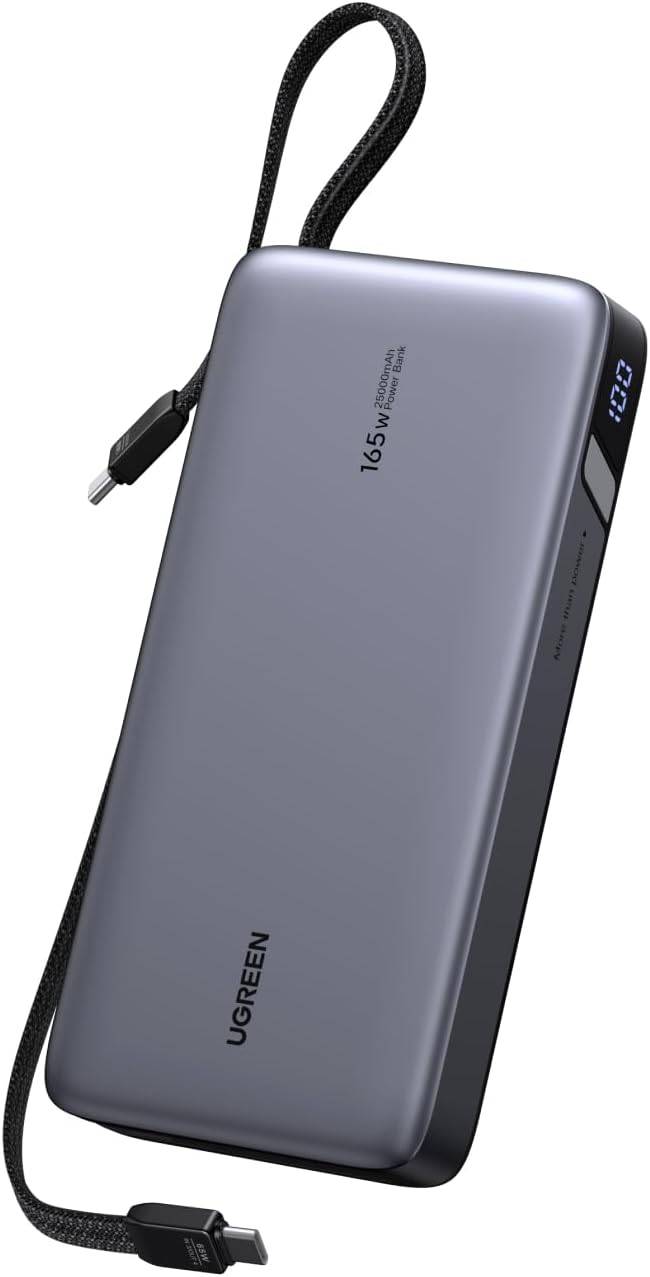 UGREEN Nexode PB552 25.000mAh 165W PowerBank with Built-in USB-C Cable