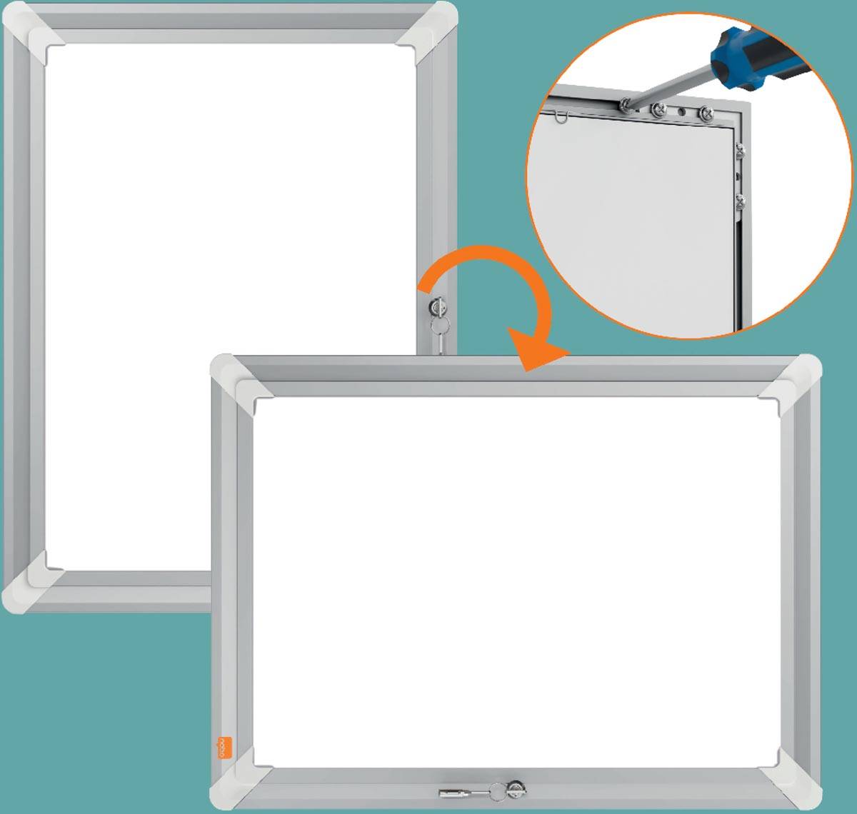 Nobo clicklijst Premium Plus, uit aluminium, afsluitbaar, ft A3