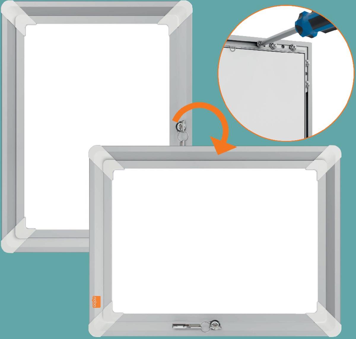 Nobo clicklijst Premium Plus, uit aluminium, afsluitbaar, ft A4