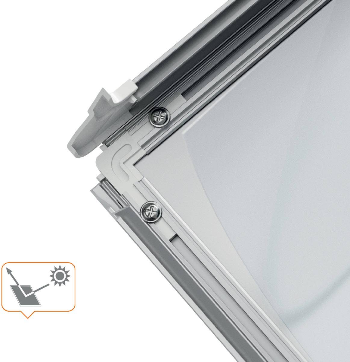 Nobo clicklijst Premium Plus, uit aluminium, versterkende hoeken, ft A3