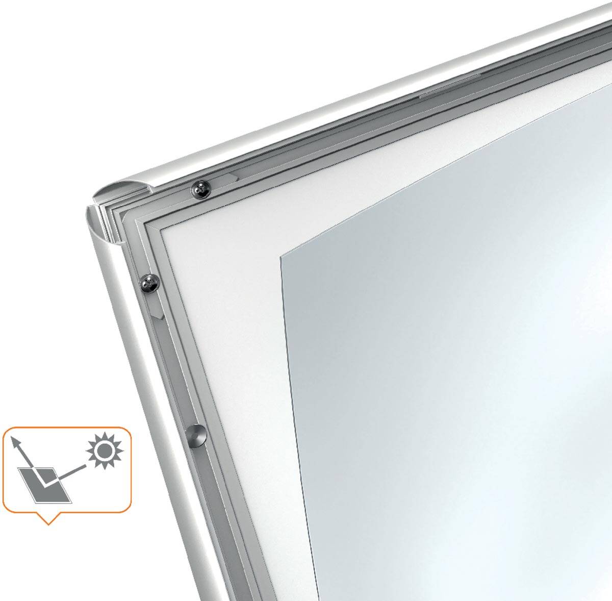 Nobo Essence stoepbord, uit aluminium, ft A1