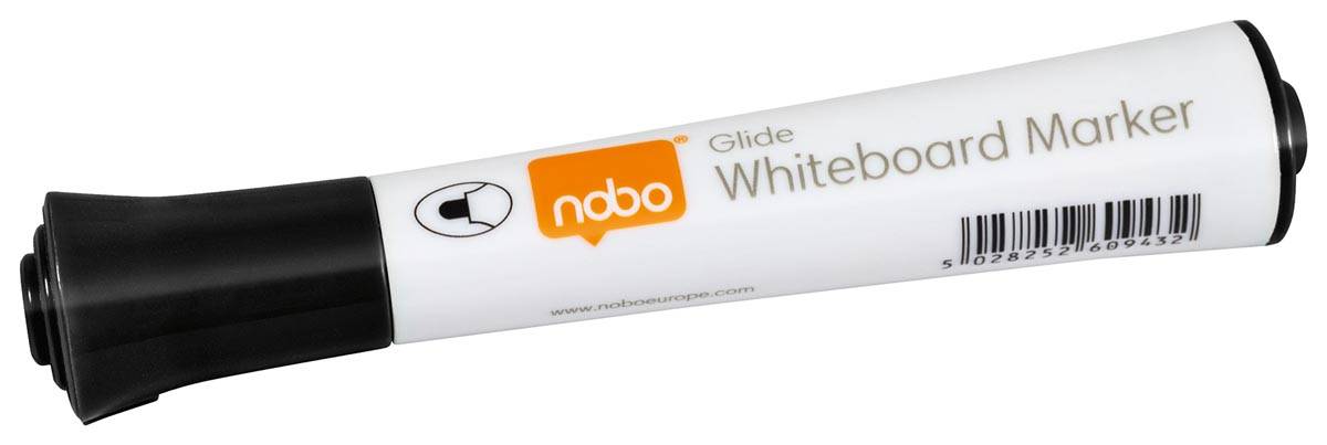 Nobo Glide whiteboardmarker, ronde punt, pak van 10 stuks, zwart