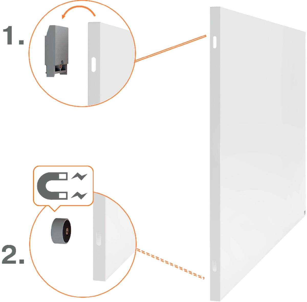 Nobo Infinity randloos whiteboard, staal, magnetisch, 60 x 90 cm