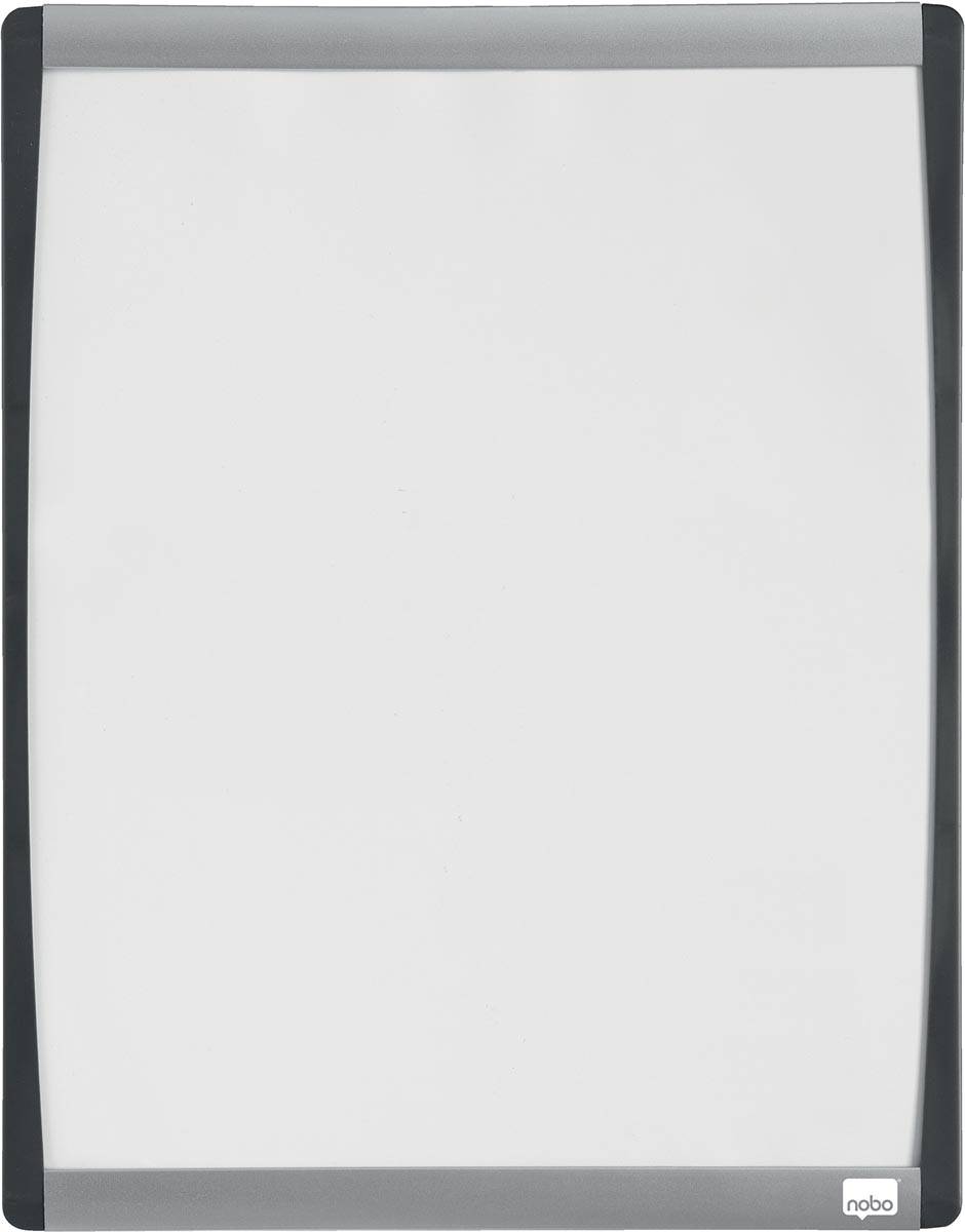 Nobo Mini whiteboard, magnetisch, met gebogen frame, zwart, 33,5 x 28 cm