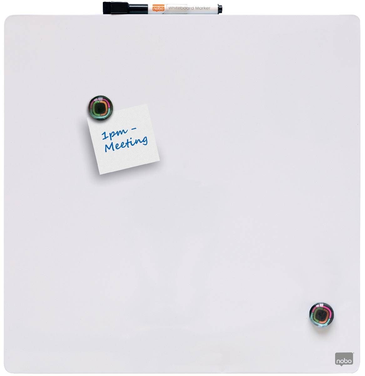 Nobo Mini whiteboard, magnetisch, tegel zonder lijst, 36 x 36 cm