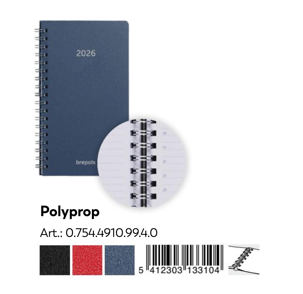 Brepols Notavision Polyprop, geassorteerde kleuren, 2026