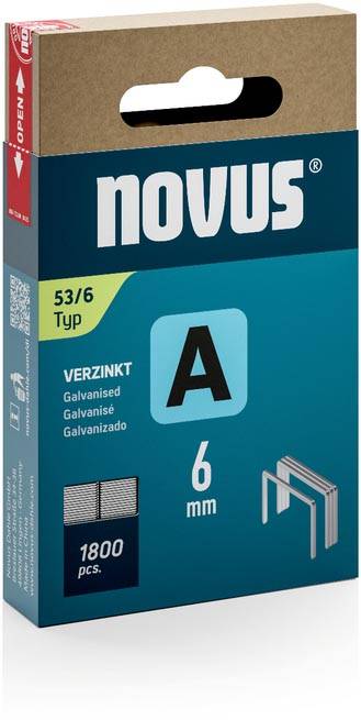 Novus nietjes A 53/6, doos met 1800 stuks