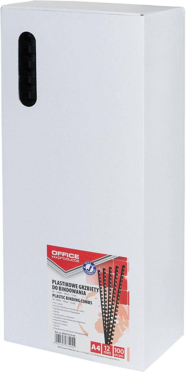 OFFICE products bindruggen, pak van 100 stuks, 12 mm, zwart