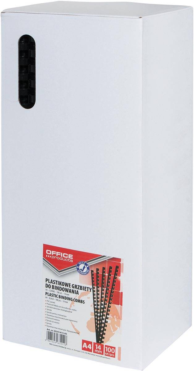 OFFICE products bindruggen, pak van 100 stuks, 14 mm, zwart