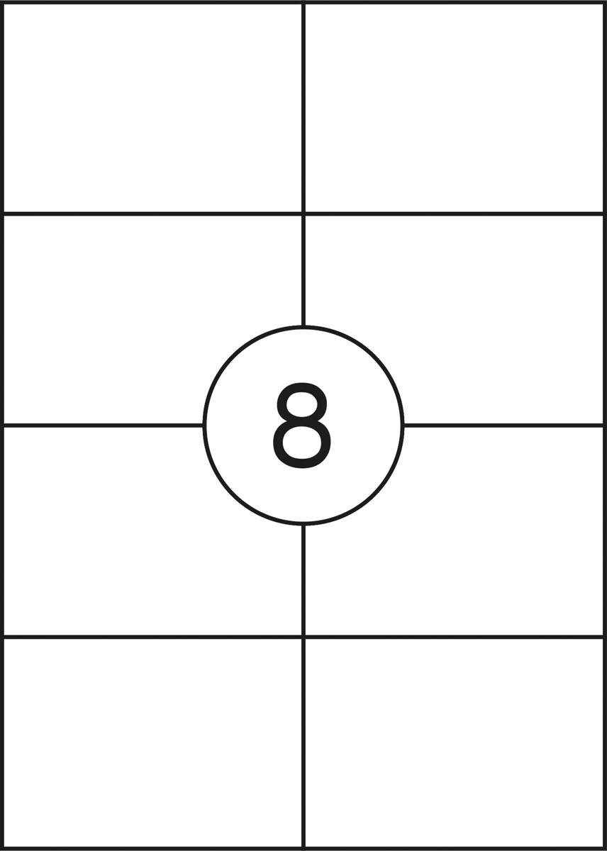 OFFICE products etiketten, wit, rechte hoeken, 100 vel, 105 x 74 mm, 8 etiketten per vel