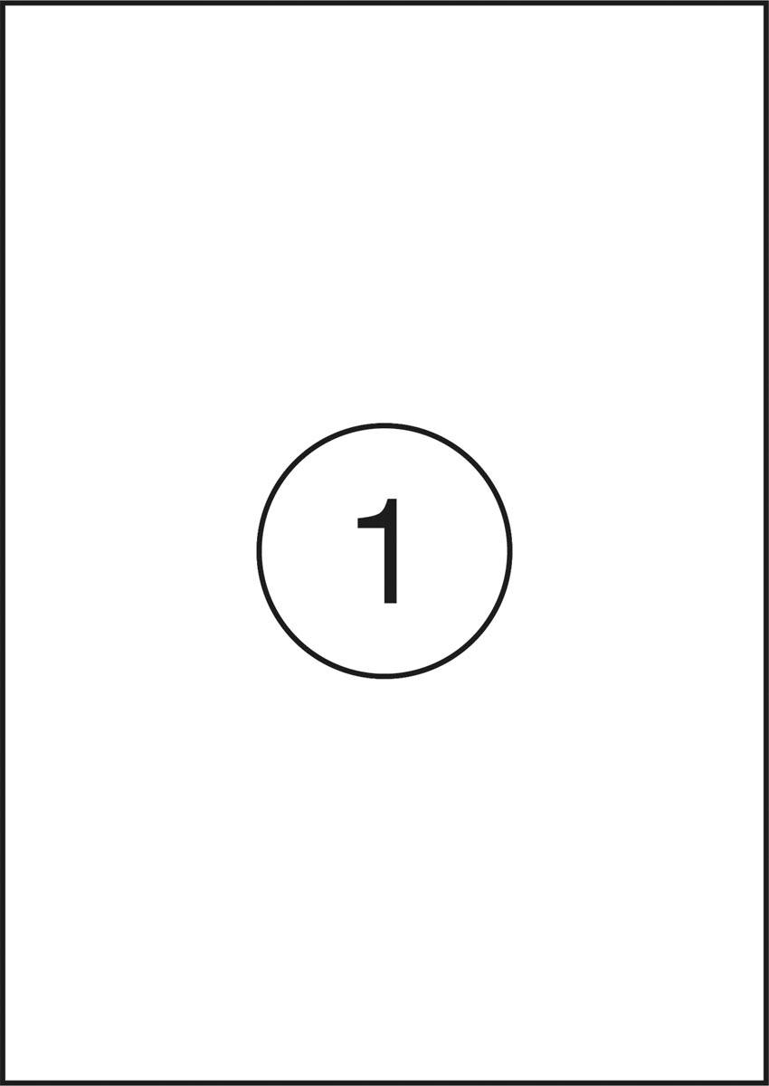 OFFICE products etiketten, wit, rechte hoeken, 100 vel, 210 x 297 mm, 1 etiket per vel