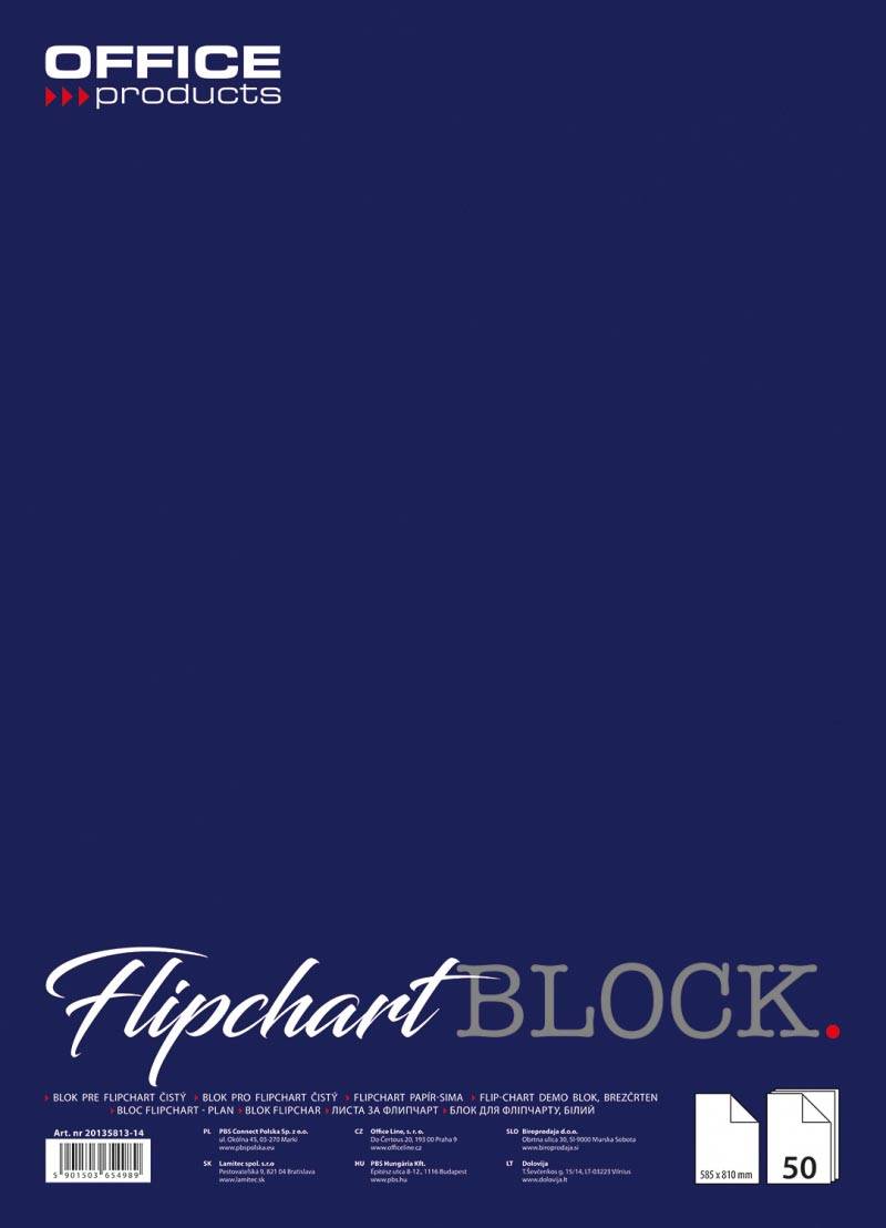 OFFICE products flip-overblok, 58,5 x 81 cm, effen, 50 vel