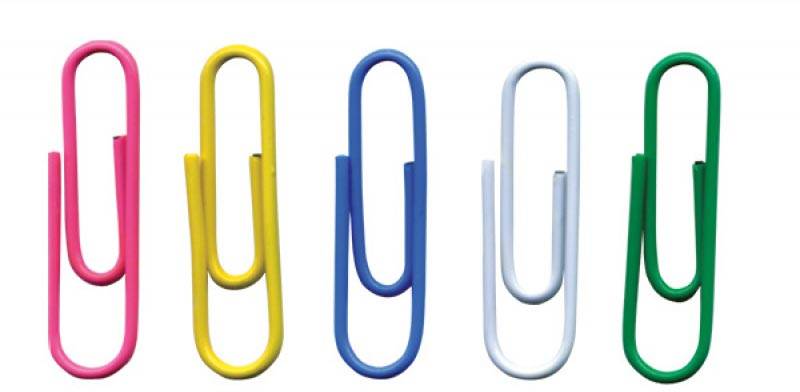 OFFICE products papierklemmen, 28 mm, geassorteerde kleuren, zak van 500 stuks