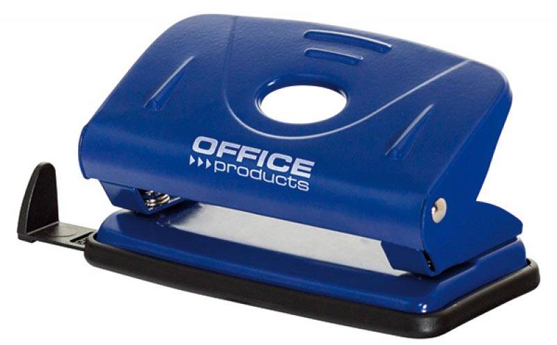 OFFICE products perforator, 12 blad, in metaal, blauw