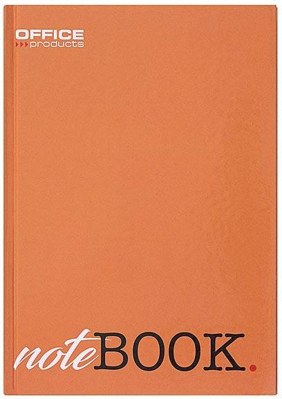 OFFICE products schrift met harde kaft, A5, 96 blad, met kantlijn, gelijnd