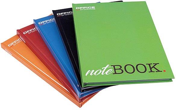OFFICE products schrift met harde kaft, A5, 96 blad, met kantlijn, geruit 5mm