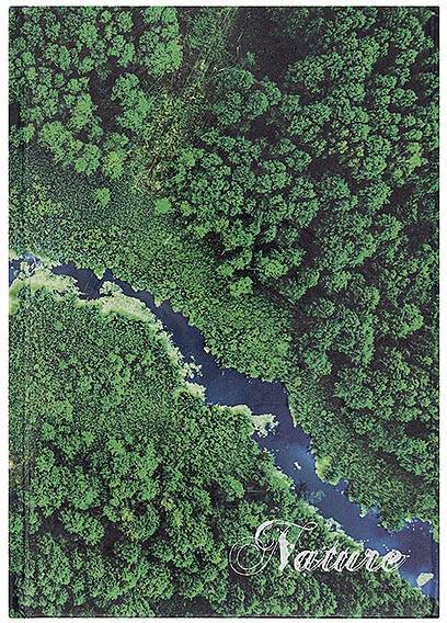 OFFICE products schrift, Nature, met harde kaft, A5, 96 blad, met kantlijn, geruit 5mm
