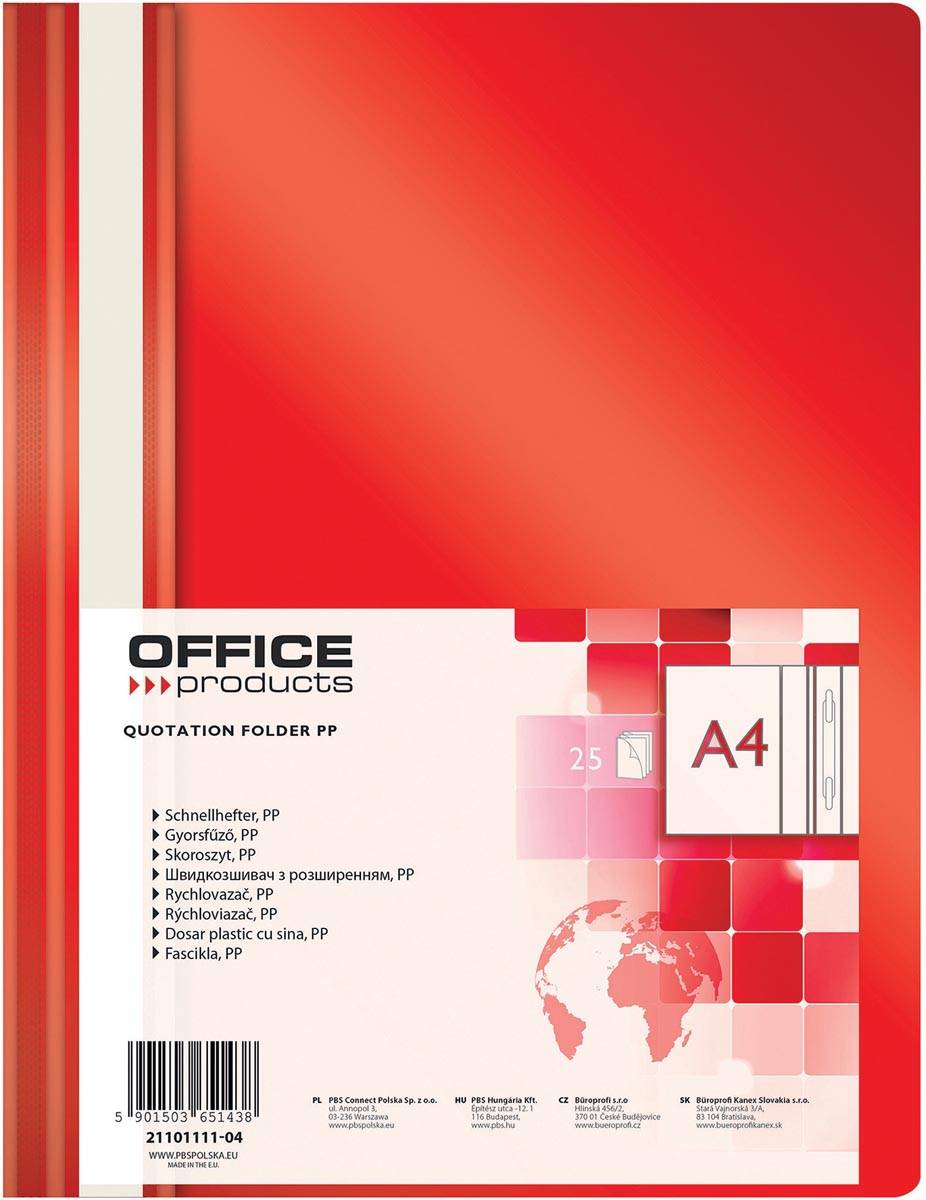 OFFICE products snelhechtmap, rood