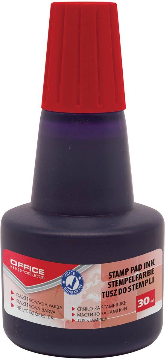 OFFICE products stempelinkt, zonder olie, 30 ml, rood