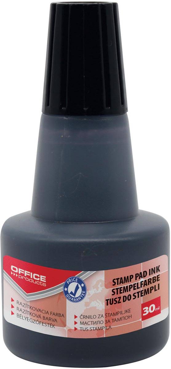 OFFICE products stempelinkt, zonder olie, 30 ml, zwart