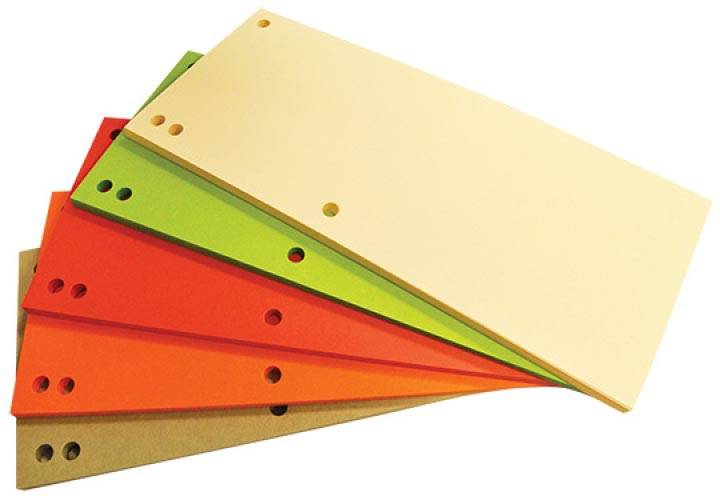 OFFICE products verdeelstroken, ft 235 x 105mm, geassorteerde kleuren, pak van 100 stuks
