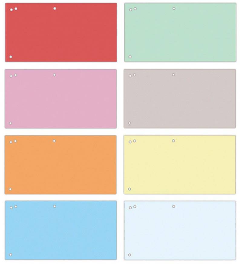 OFFICE products verdeelstroken, ft 240 x 105mm, geassorteerde kleuren, pak van 100 stuks