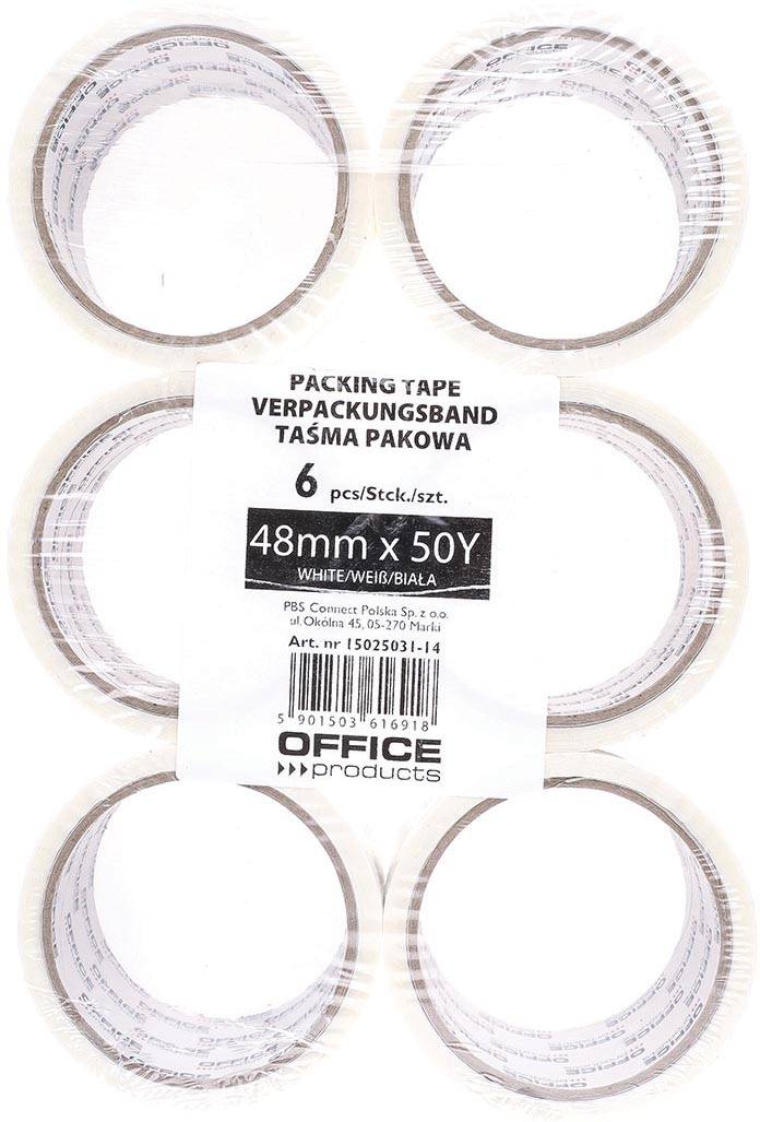 OFFICE products verpakkingstape, ft 48 mm x 46 m, wit