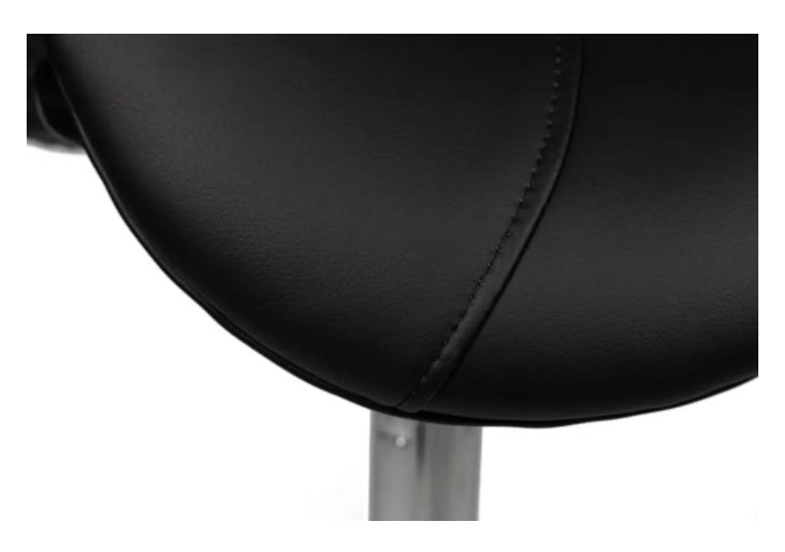 Zadelkruk zonder voetring, zonder rugleuning, standaard gasveer, zwart