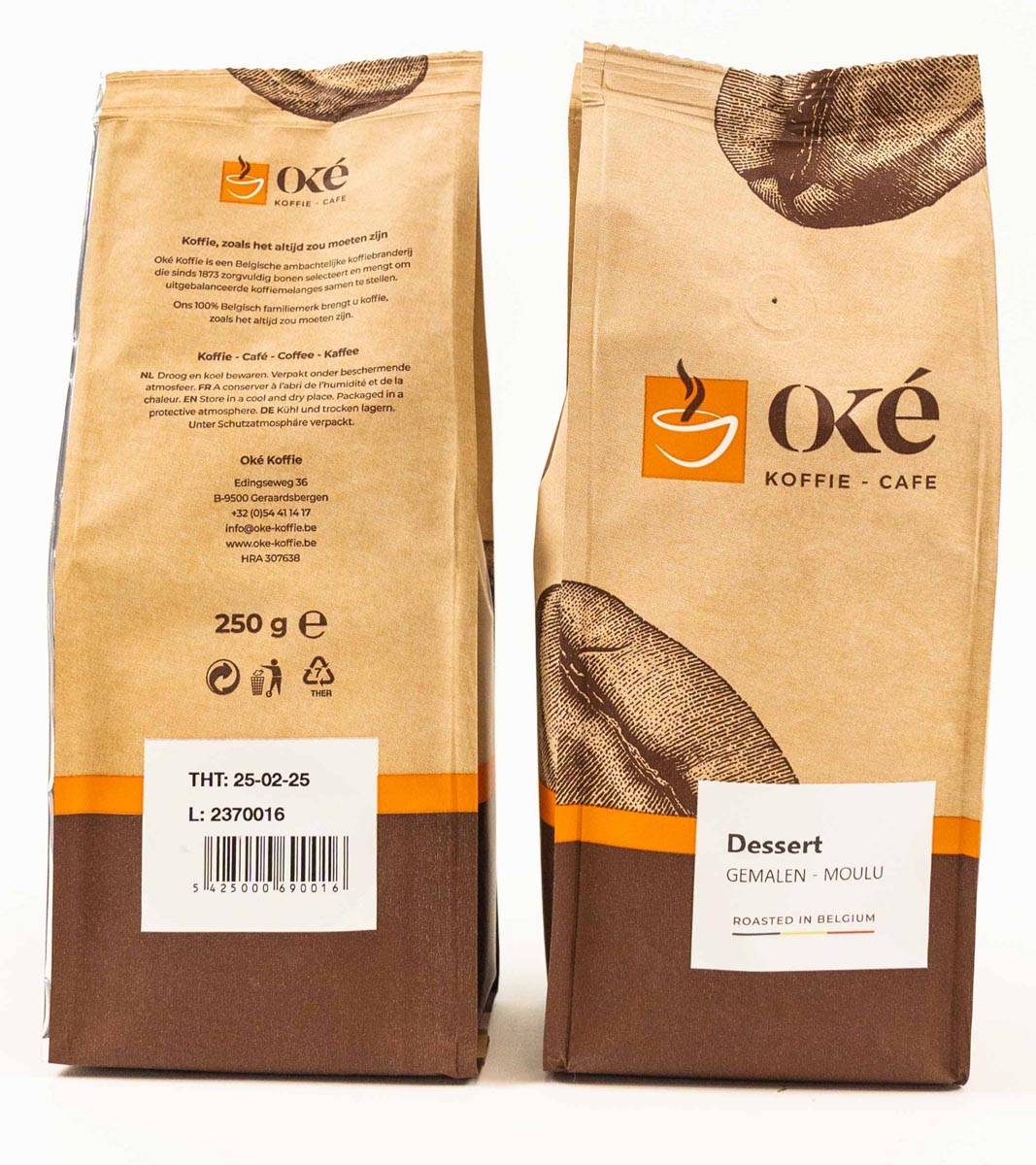 Oké koffie, gemalen, pak van 250 g, Dessert