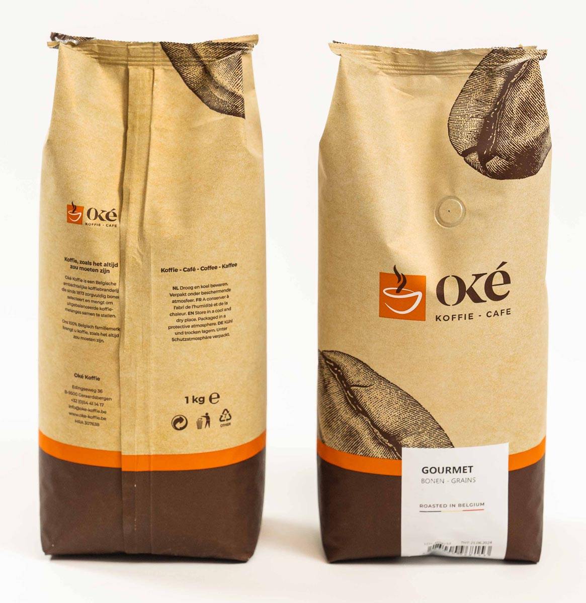 Oké koffiebonen, zak van 1 kg, Gourmet