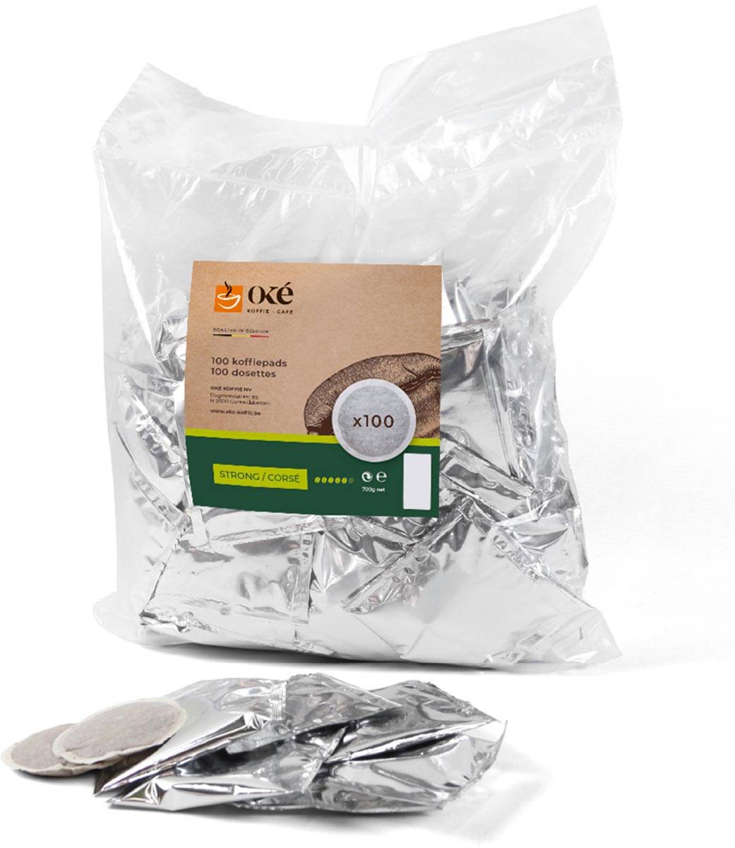 Oké koffiepads, Senseo compatible, Strong, pak van 100 pads