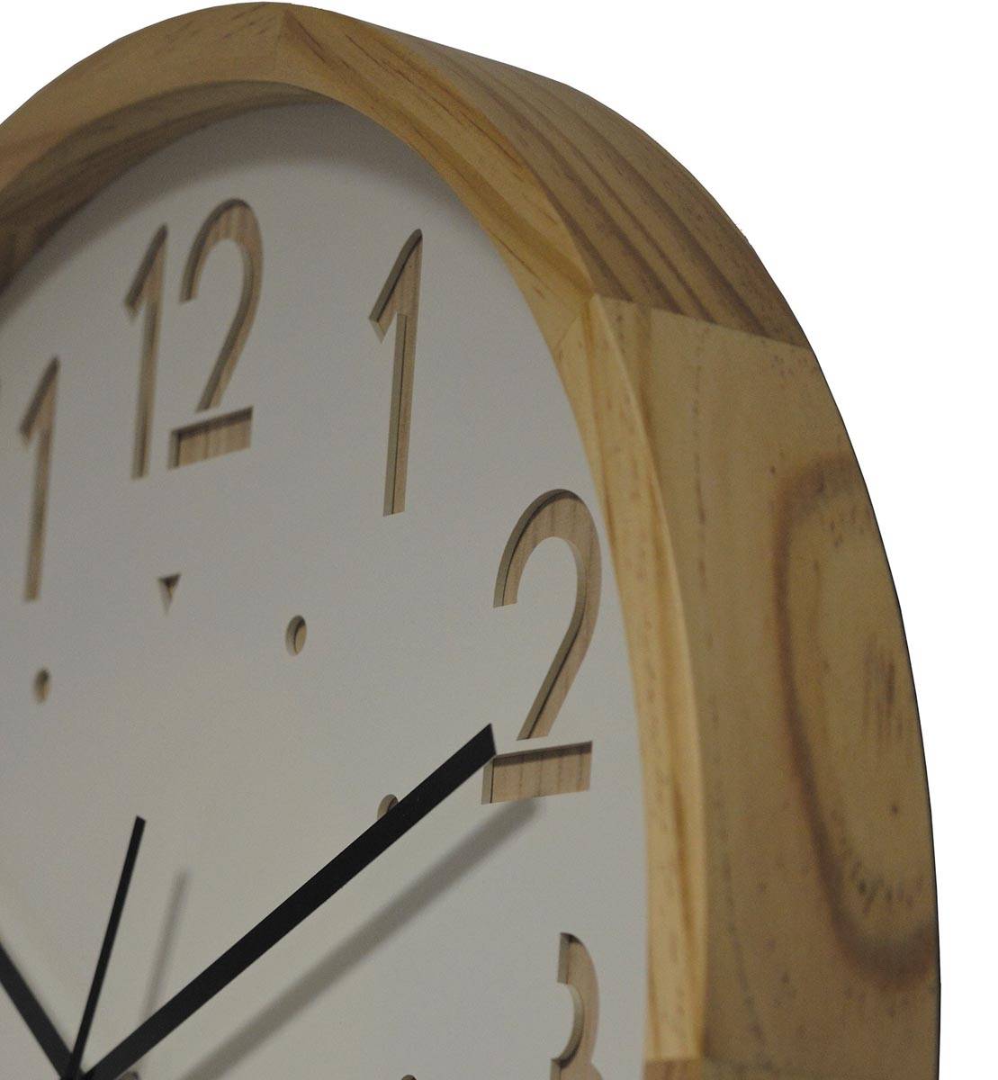 Orium by Cep Oslo wandklok, diameter 41 cm, houten frame, wit