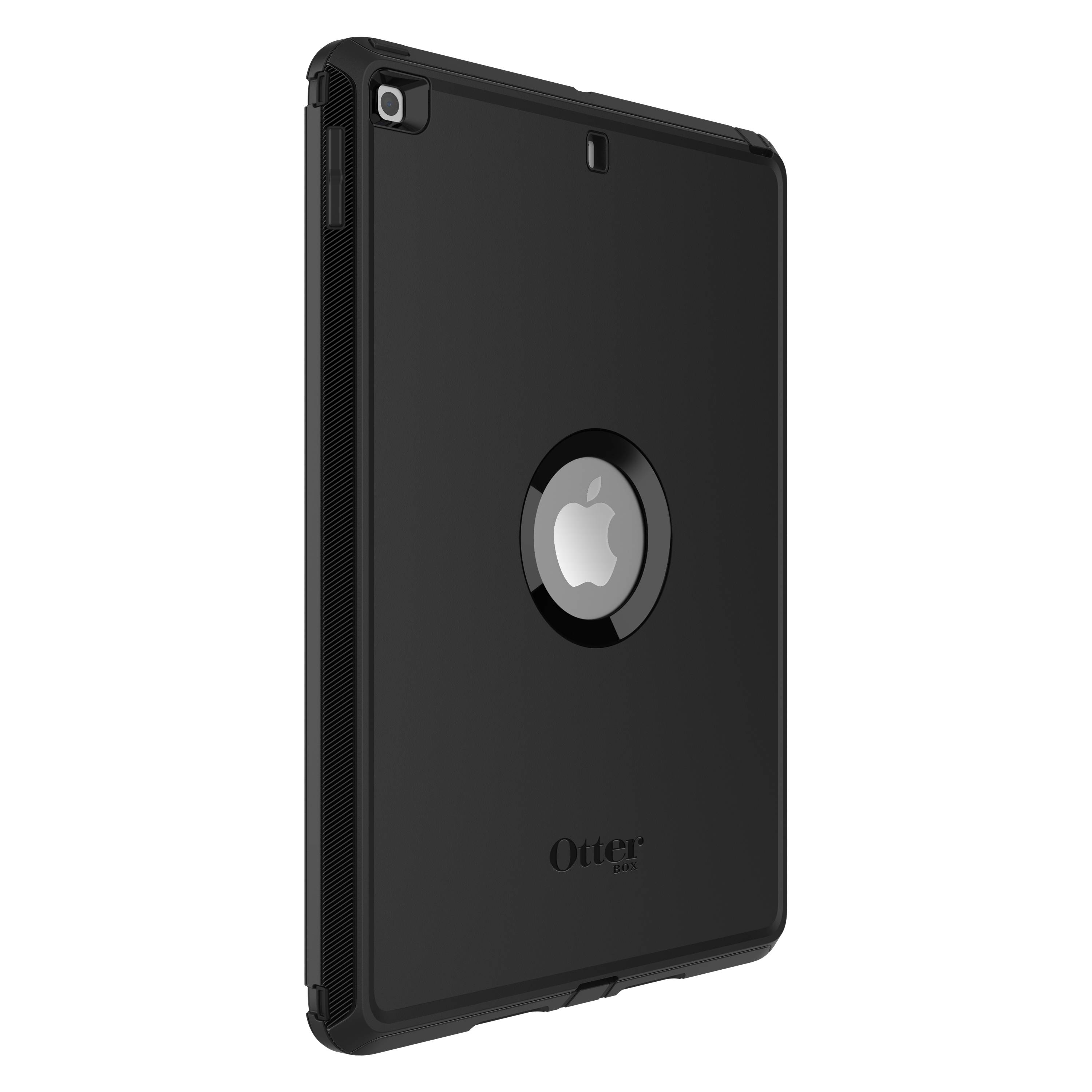 OtterBox Defender Case voor iPad 7th/8th/9th gen, schokbestendig, ultra robuuste met ingebouwde schermbeschermer, 2x getest volgens militaire standaard, Zwart, Geen retailverpakking